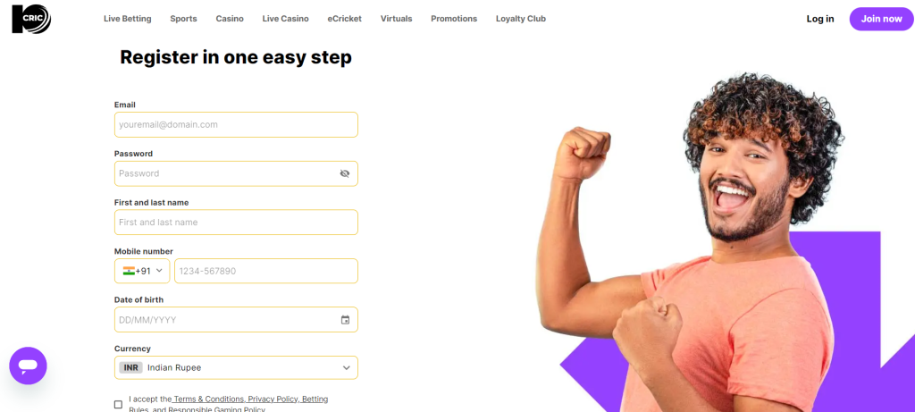 Register10Cric Account